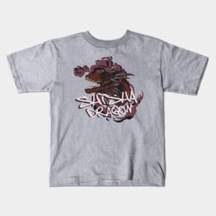 Red Graffiti Style Dragon Kids T-Shirt